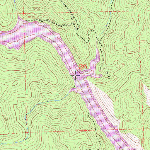 Topographic Map of Whites Gulch, CA