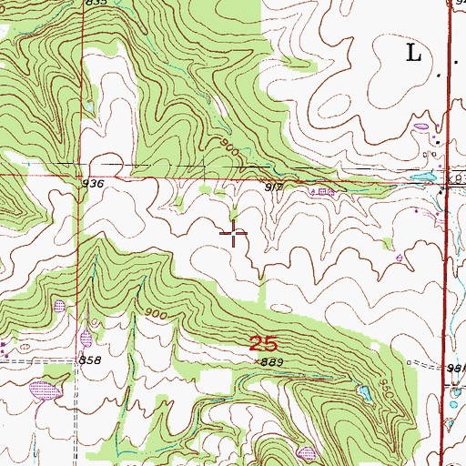 Topographic Map of Linn Valley Community Church, KS