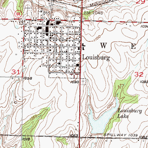 Topographic Map of Christ Our Savior Lutheran Church, KS