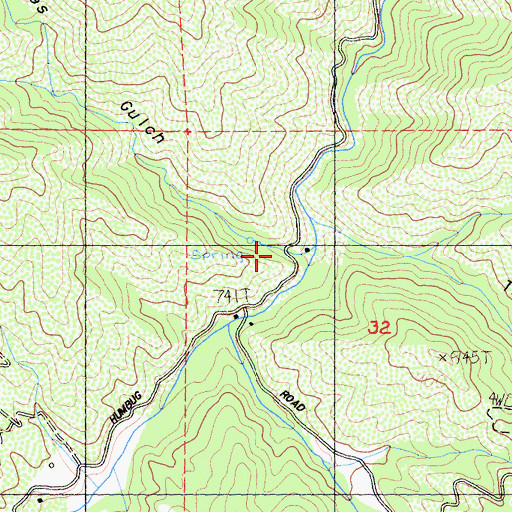 Topographic Map of Whites Gulch, CA