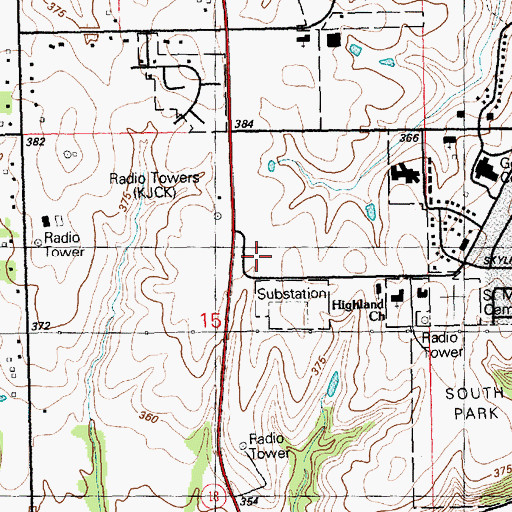 Topographic Map of Living Word of Christ Church, KS