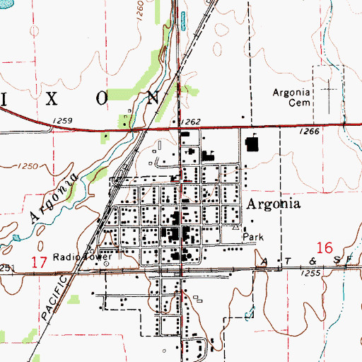 Topographic Map of Zion Lutheran Church, KS
