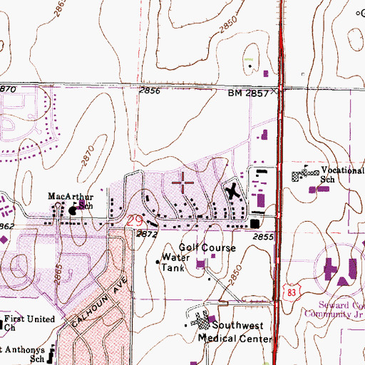 Topographic Map of The Church of Jesus Christ of Latter Day Saints, KS