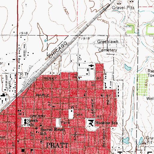 Topographic Map of The Church of Jesus Christ of Latter Day Saints, KS