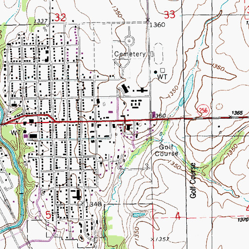 Topographic Map of Eastmoor United Methodist Church, KS