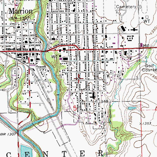 Topographic Map of Our Savior Lutheran Church, KS