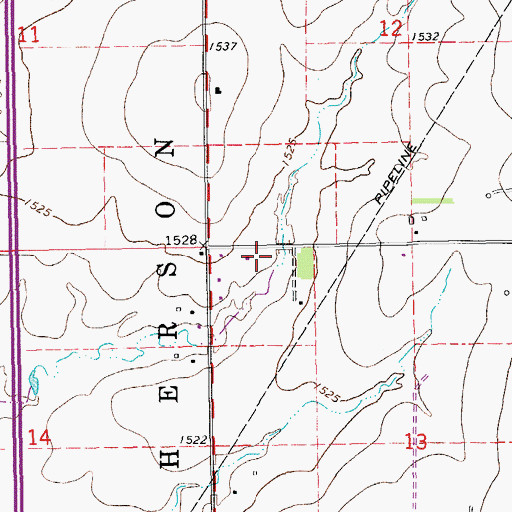 Topographic Map of Harmony Christian Church, KS