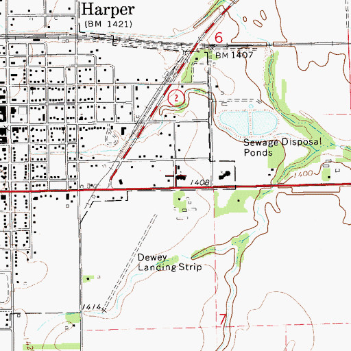 Topographic Map of Pleasant Valley Mennonite Church, KS