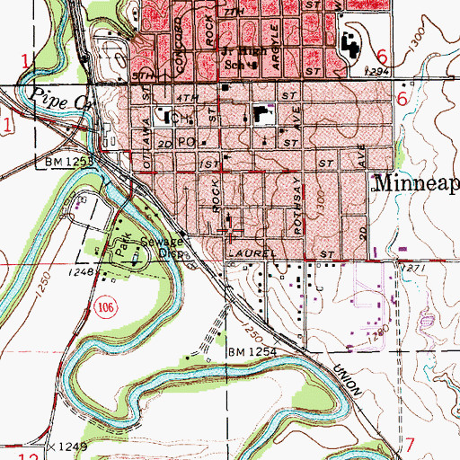 Topographic Map of Immaculate Conception Catholic Church, KS
