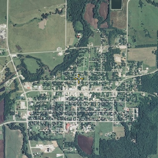 Aerial/Satellite Image of Mound City Christian Church, KS