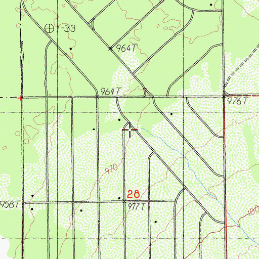 Topographic Map of Whitney Creek, CA