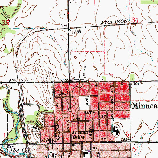 Topographic Map of New Beginnings Christian Fellowship, KS