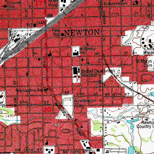 Topographic Map of New Creation Fellowship, KS
