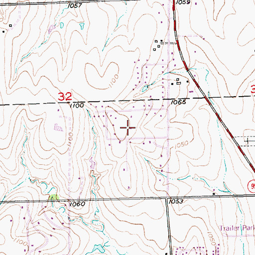 Topographic Map of New Life Baptist Church, KS