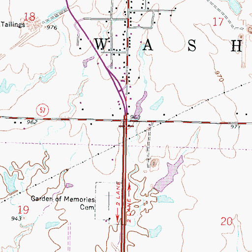 Topographic Map of New Life Baptist Church, KS