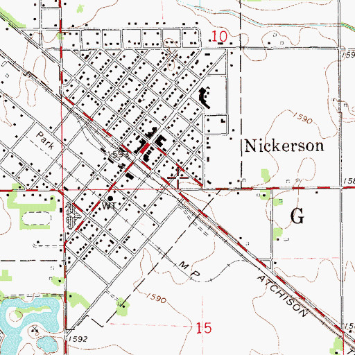 Topographic Map of Christ Bible Church, KS