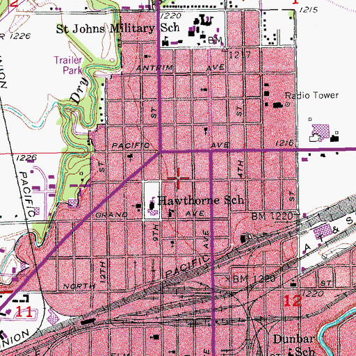 Topographic Map of New Jerusalem Missionary Baptist Church, KS