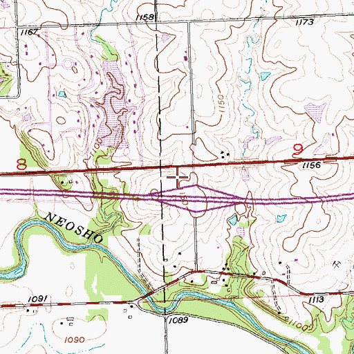 Topographic Map of New Life Christian Church, KS