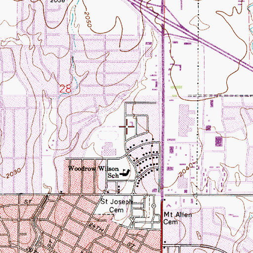 Topographic Map of North Oak Community Church, KS