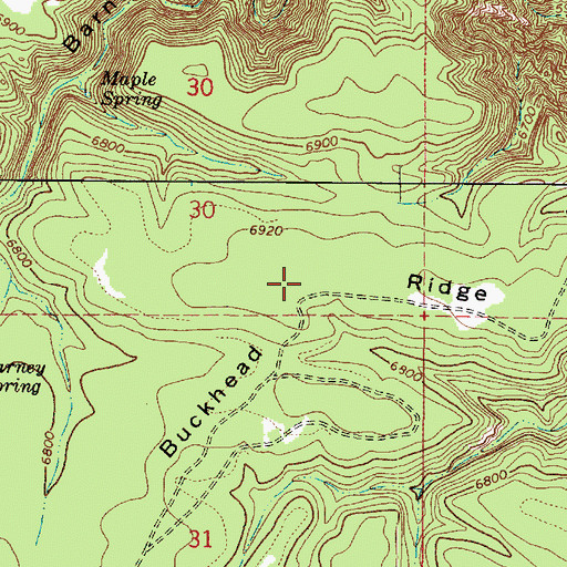 Topographic Map of Buckhead Ridge, AZ