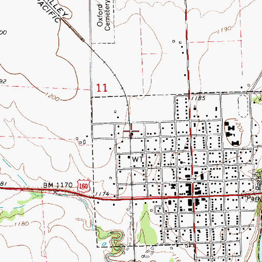 Topographic Map of Maple Street Baptist Church, KS