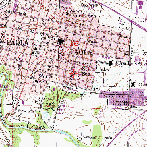 Topographic Map of Holy Trinity Catholic Church, KS