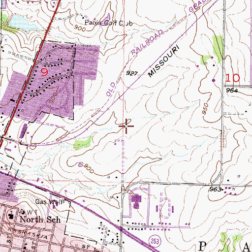 Topographic Map of Lighthouse Presbyterian Church, KS