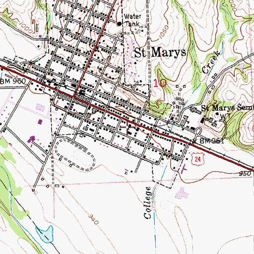 Topographic Map of Immaculate Conception Catholic Church, KS