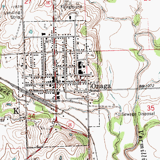 Topographic Map of Saint Vincent de Paul Catholic Church, KS