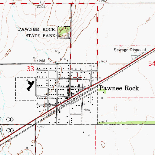 Topographic Map of New Jerusalem Church, KS
