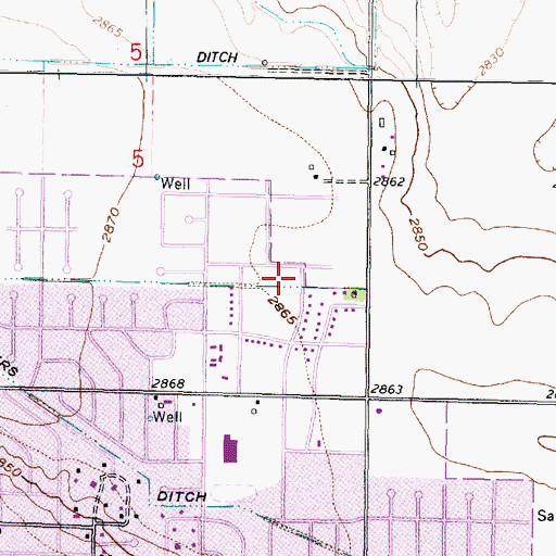 Topographic Map of Presbyterian Church of Garden City, KS