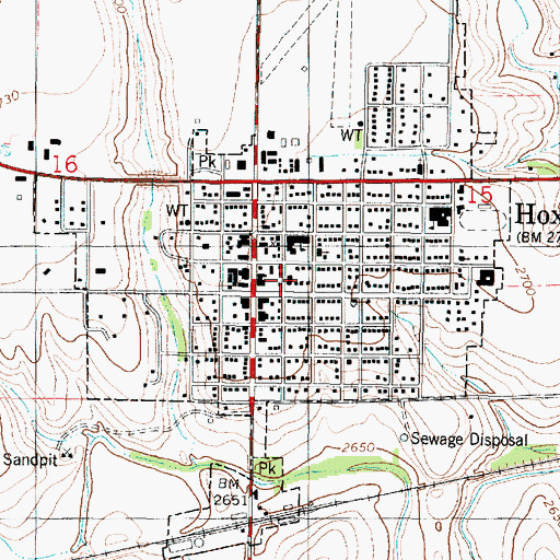 Topographic Map of First Presbyterian Church, KS