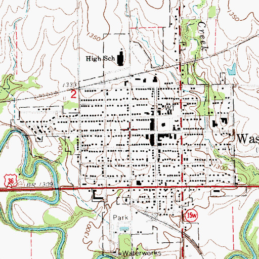 Topographic Map of First United Presbyterian Church, KS