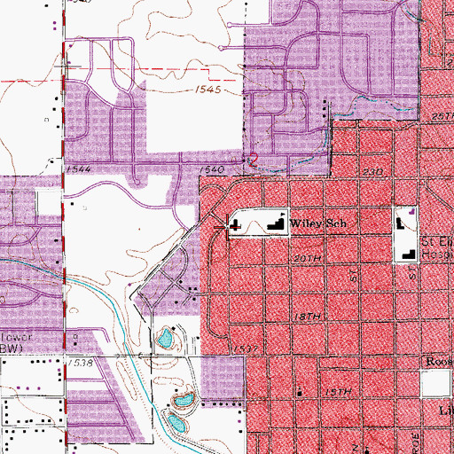Topographic Map of Northminster Presbyterian Church, KS