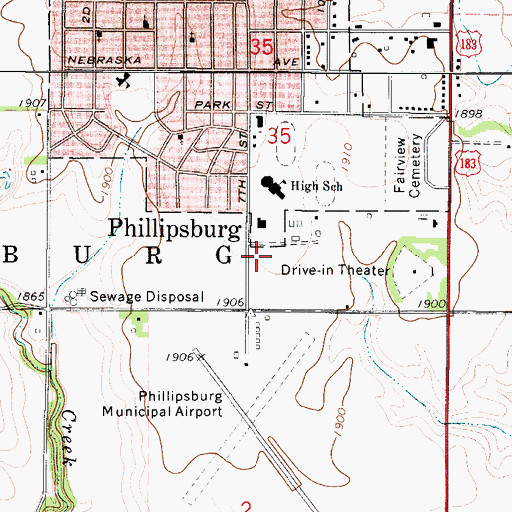 Topographic Map of The Church of Jesus Christ of Latter Day Saints, KS
