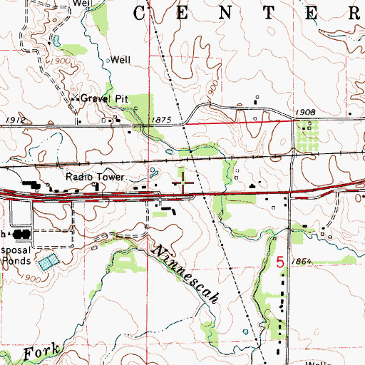 Topographic Map of Calvary Baptist Church, KS