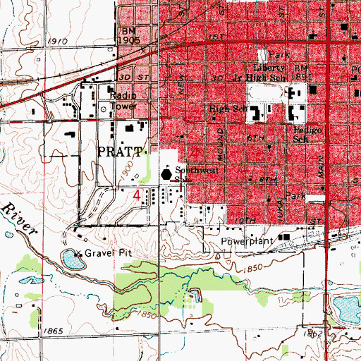 Topographic Map of Kingdom Hall of Jehovah's Witnesses, KS