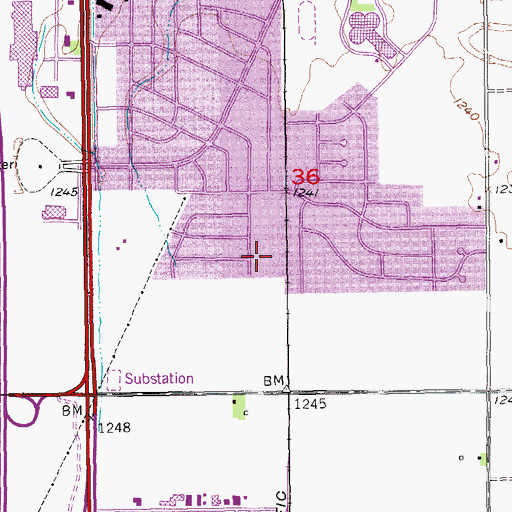 Topographic Map of Ray Avenue Baptist Church, KS