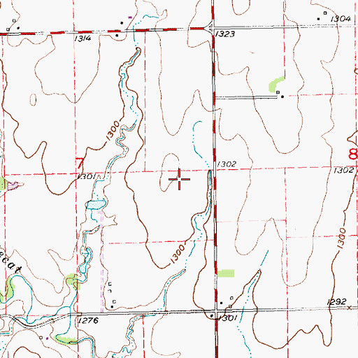 Topographic Map of Rose Hill United Methodist Church, KS