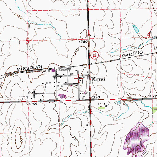 Topographic Map of Saint Columba Catholic Church, KS