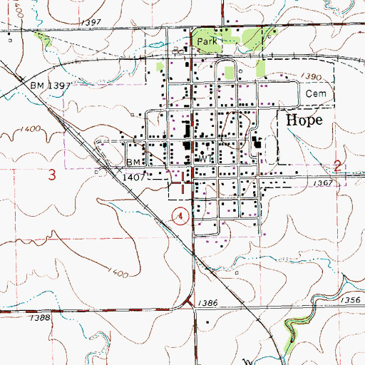 Topographic Map of Saint Phillip Catholic Church, KS