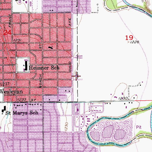 Topographic Map of First Church of the Nazarene, KS
