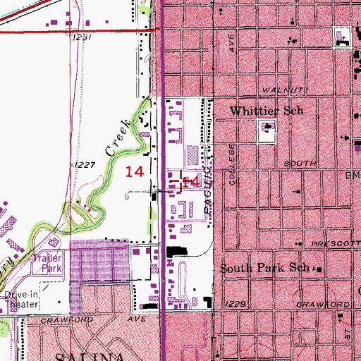 Topographic Map of Revolution Church, KS