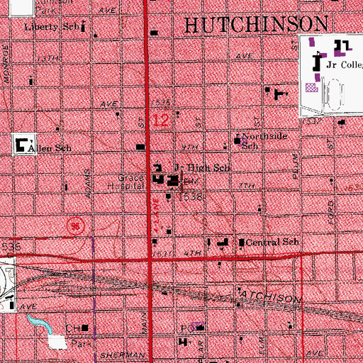 Topographic Map of Salvation Army, KS