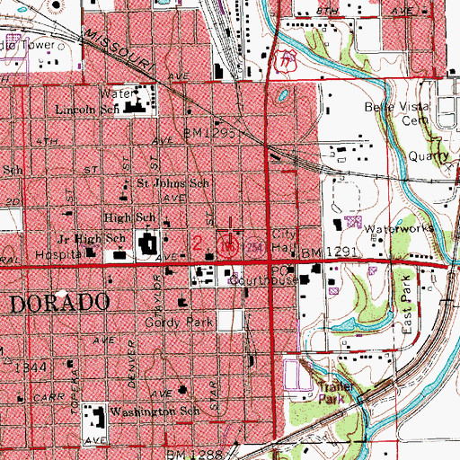 Topographic Map of Salvation Army, KS