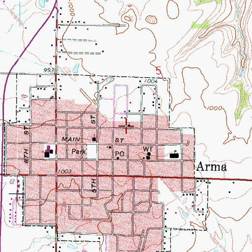 Topographic Map of First Southern Missionary Baptist Church, KS
