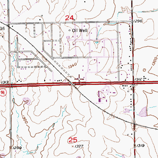 Topographic Map of Prairie Hills Southern Baptist Church, KS