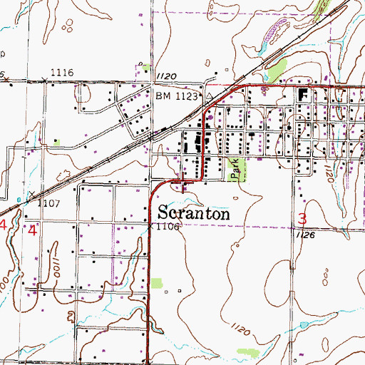 Topographic Map of Crossroad Community Church, KS