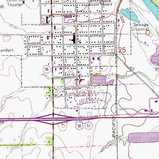 Topographic Map of South Hutchinson Mennonite Church, KS