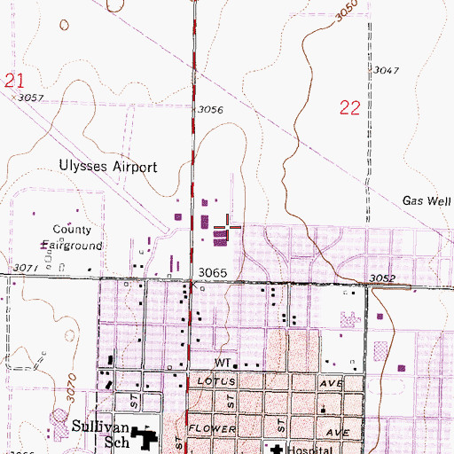 Topographic Map of College Street Baptist Church, KS